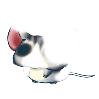 Adoptuj Mysz Czarno-biały